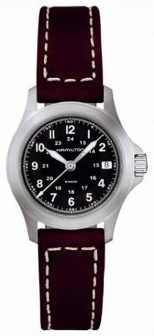 Hamilton Naisten kello H64211533 Khaki Musta/Nahka Ø27 mm