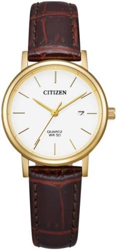 Citizen Naisten kello EU6092-08A Leather Valkoinen/Nahka Ø28 mm