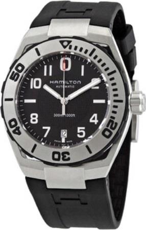 Hamilton Miesten kello H77615333 Khaki Navy GMT Musta/Kumi Ø38 mm