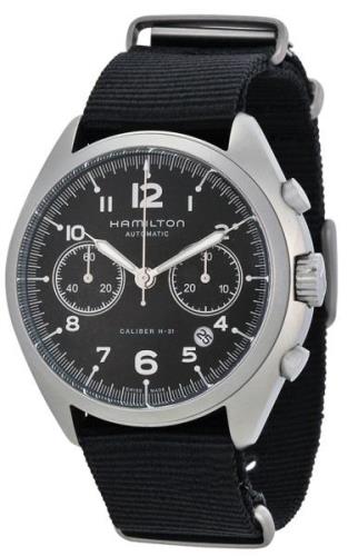 Hamilton Miesten kello H76456435 Khaki Musta/Tekstiili Ø42 mm