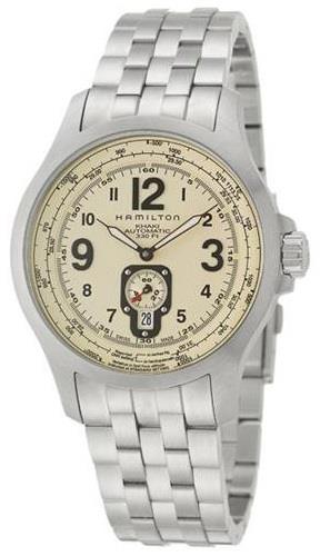 Hamilton Miesten kello H76515123 Khaki Beige/Teräs Ø44 mm