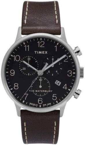 Timex Miesten kello TW2T28200 Musta/Nahka Ø40 mm