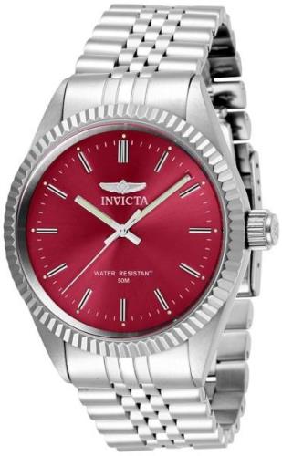 Invicta Miesten kello 29376 Specialty Punainen/Teräs Ø43 mm