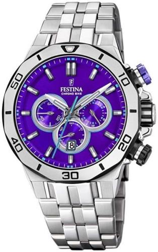 Festina Miesten kello F20448-D Violetti/Teräs Ø44 mm