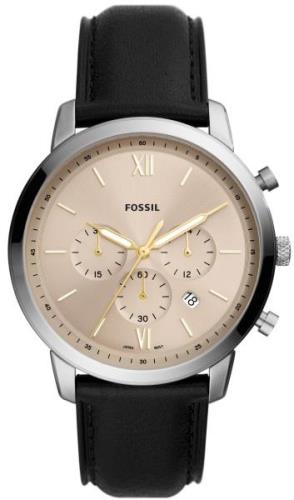 Fossil Miesten kello FS5885 Neutra Valkoinen/Nahka Ø44 mm