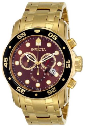 Invicta Miesten kello 80065 Pro Diver Ruskea/Kullansävytetty teräs