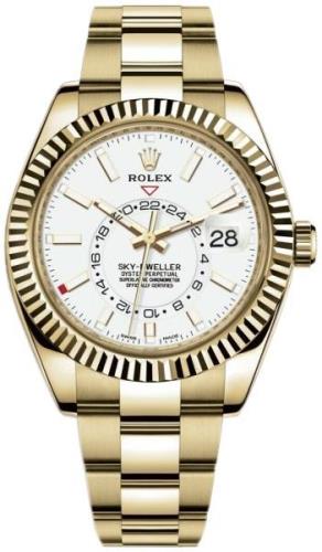 Rolex Miesten kello 326938-0005 Sky-Dweller Valkoinen/18K keltakultaa