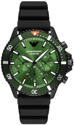 Emporio Armani Miesten kello AR11463 Diver VALUE_INKNOWN Vihreä/Kumi