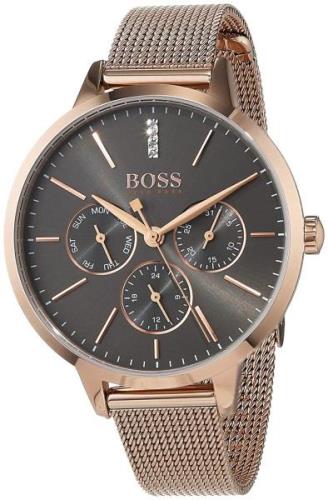 Hugo Boss Naisten kello 1502424 Harmaa/Punakultasävyinen Ø38 mm