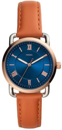 Fossil Naisten kello ES4825 Copeland Sininen/Nahka Ø34 mm