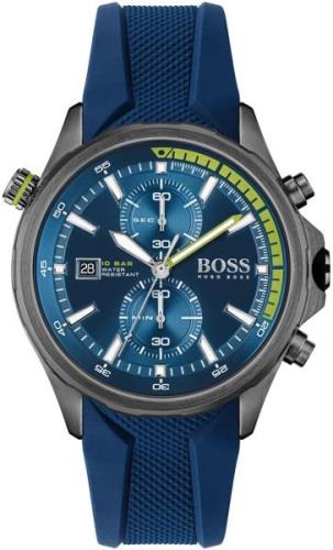 Hugo Boss Miesten kello 1513821 Globetrotter Sininen/Kumi Ø46 mm