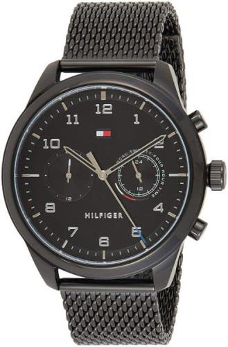 Tommy Hilfiger Miesten kello 1791787 Musta/Teräs Ø44 mm