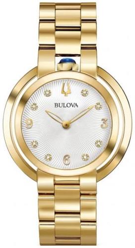 Bulova Naisten kello 97P125 Diamond Hopea/Kullansävytetty teräs