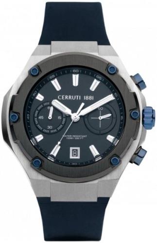 Cerruti 1881 Miesten kello CIWGO2206107 Sininen/Kumi Ø44 mm