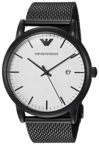 Emporio Armani Miesten kello AR11046 Dress Valkoinen/Teräs Ø43 mm