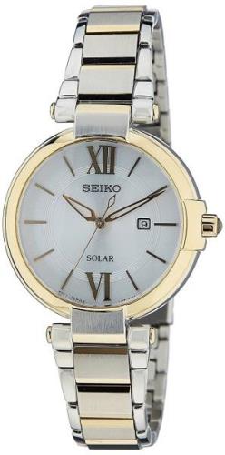 Seiko Naisten kello SUT154P1 Solar Hopea/Kullansävytetty teräs Ø32