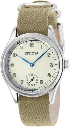 Invicta Miesten kello 37071 Vintage Beige/Tekstiili Ø33 mm