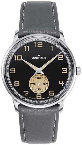 Junghans Miesten kello 27/3607.02 Meister Musta/Nahka Ø37.7 mm