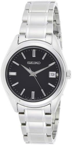 Seiko Naisten kello SUR319P1 Classic Musta/Teräs Ø36 mm