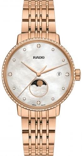 Rado Naisten kello R22884923 Coupole Valkoinen/Punakultasävyinen