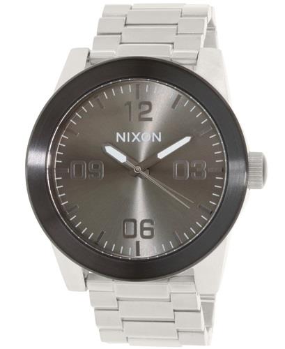 Nixon Miesten kello A3461762-00 The Corporal Harmaa/Teräs Ø48 mm