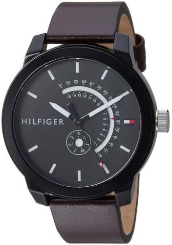 Tommy Hilfiger Miesten kello 1791478 Musta/Nahka Ø44.2 mm