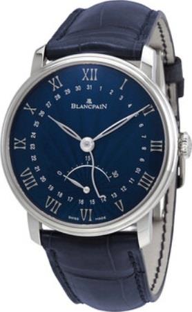 Blancpain Miesten kello 6653Q-1529-55B Villeret Sininen/Nahka Ø40 mm