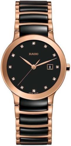 Rado Naisten kello R30555732 Centrix Musta/Punakultasävyinen Ø28 mm