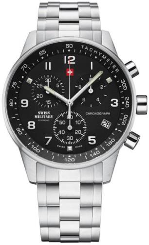 Swiss Military Miesten kello SM34012.01 Chrono Musta/Teräs Ø41 mm