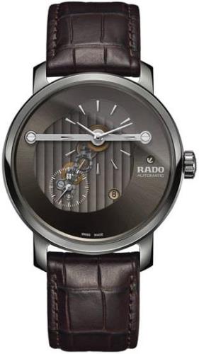 Rado Miesten kello R14061106 Diamaster Harmaa/Nahka Ø43 mm