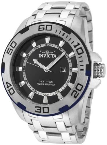 Invicta Miesten kello 39118 Pro Diver Musta/Teräs Ø50 mm