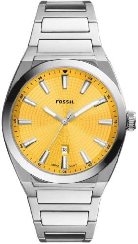 Fossil Miesten kello FS5985 Everett Keltainen/Teräs Ø42 mm