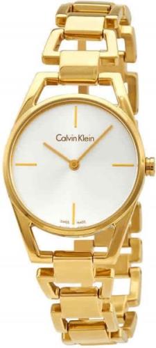 Calvin Klein Naisten kello K7L23546 Hopea/Kullansävytetty teräs