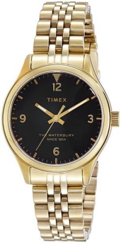 Timex Naisten kello TW2R69300 Musta/Kullansävytetty teräs Ø34 mm