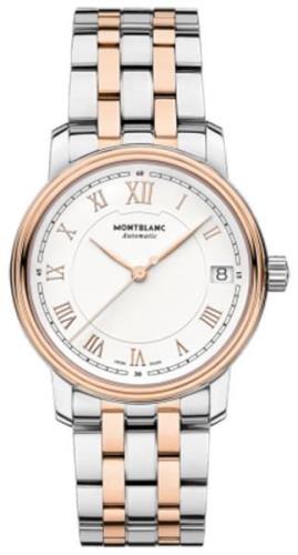 Montblanc Miesten kello 114369 Meisterstück Valkoinen/18K punakultaa