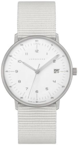 Junghans Naisten kello 47/4050.04 Max Bill Valkoinen/Tekstiili Ø32.7