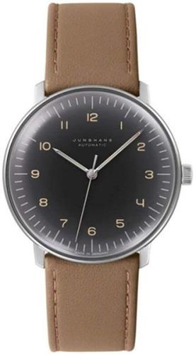 Junghans Miesten kello 27/3401.04 Max Bill Harmaa/Nahka Ø38 mm