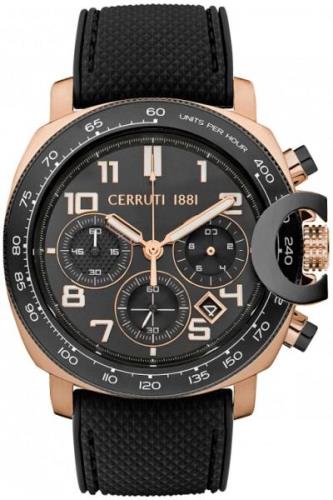 Cerruti 1881 Miesten kello CIWGO2206802 Musta/Kumi Ø46 mm