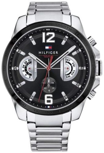 Tommy Hilfiger Miesten kello 1791472 Musta/Teräs Ø46 mm