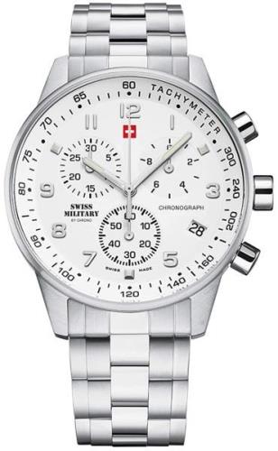 Swiss Military Miesten kello SM34012.02 Chrono Valkoinen/Teräs Ø41