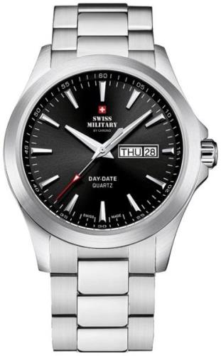 Swiss Military Miesten kello SMP36040.22 Chrono Musta/Teräs Ø42 mm