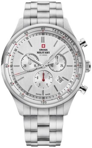 Swiss Military Miesten kello SM34081.02 Chrono Hopea/Teräs Ø42 mm