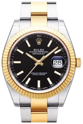 Rolex Miesten kello 126333-0013 Datejust 41 Musta/18K keltakultaa