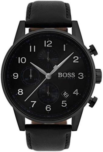 Hugo Boss Miesten kello 1513497 Musta/Nahka Ø44 mm