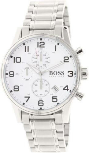 Hugo Boss Miesten kello 1513182 Aeroliner Valkoinen/Teräs Ø44 mm