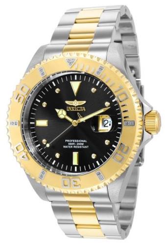 Invicta Miesten kello 37015 Pro Diver Musta/Kullansävytetty teräs