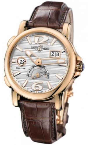 Ulysse Nardin Miesten kello 246-55-60 Dual Time Hopea/Nahka Ø42 mm