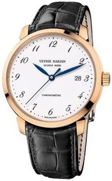 Ulysse Nardin Miesten kello 8152-111-2-5GF Classico Valkoinen/Nahka