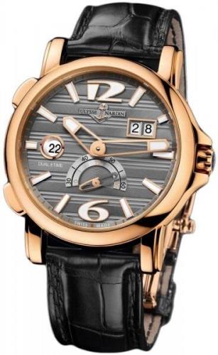 Ulysse Nardin Miesten kello 246-55-69 Dual Time Harmaa/Nahka Ø42 mm