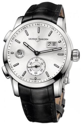 Ulysse Nardin Miesten kello 3343-126-91 Dual Time Hopea/Nahka Ø42 mm